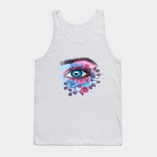 Floral eye stylized Tank Top